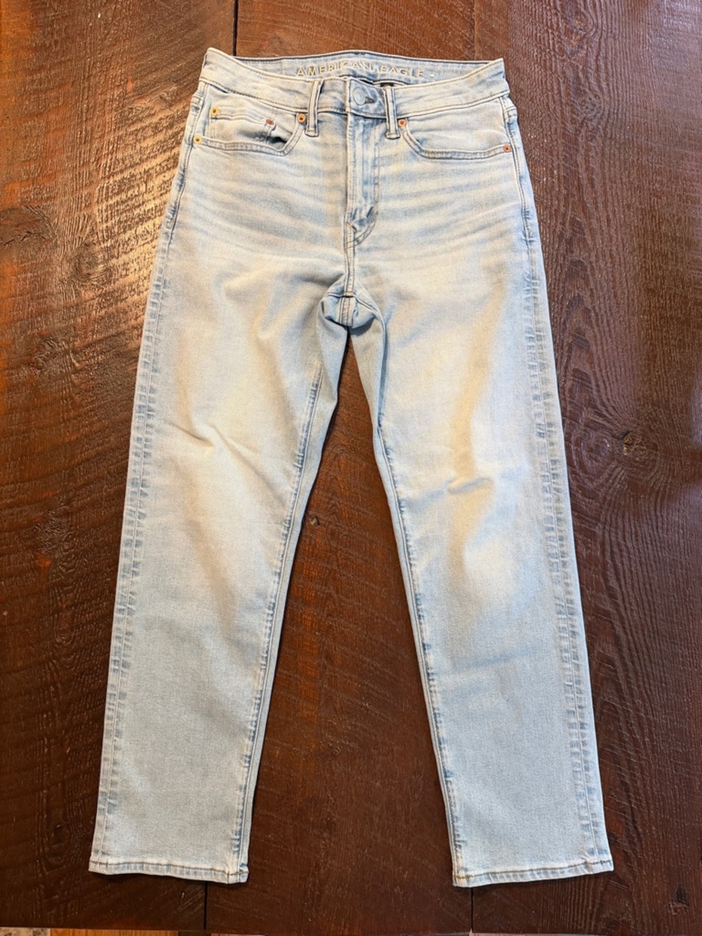 American Eagle 29x30 Slim Straight Jeans Men Light Wash AirFlex Stretch